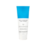 Skin Renewing Face Scrub white and blue tube on white background