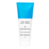Port Products Face Saving Shave Formula white and blue tube against a white background.