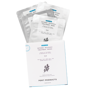 Port Products Marine Layer® Intense Recovery Treatment Masks (4 Pack) against a white background.